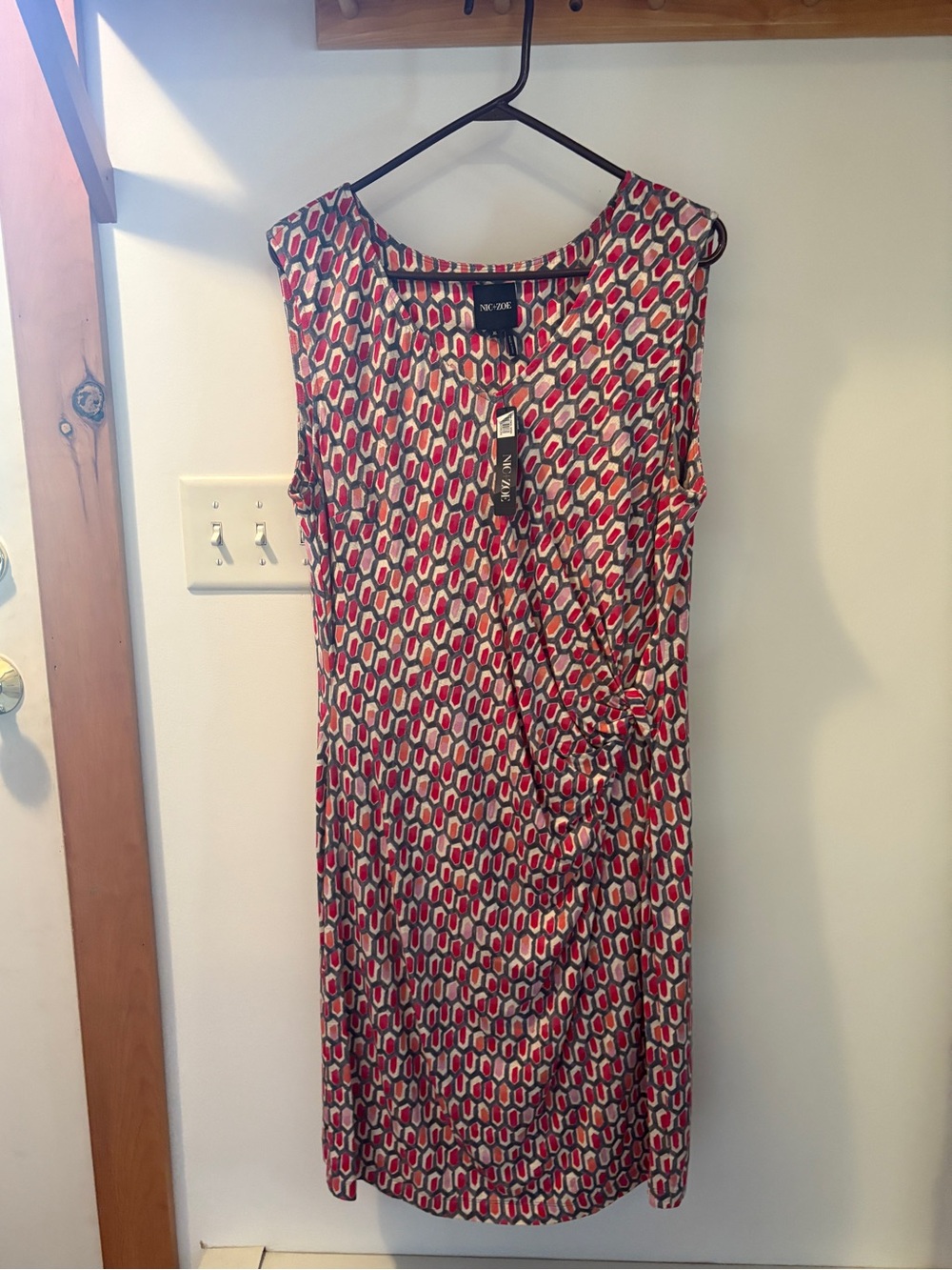 NIC+ZOE Sleeveless Geometric Midi Dress NWT